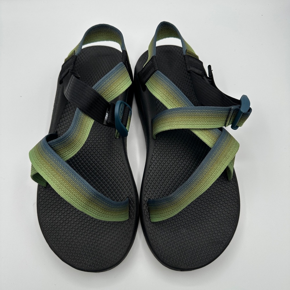Chaco® Men's 11 M Z/Cloud Adjustable Strap Cushioned Sandal in Green Ombre NWOT